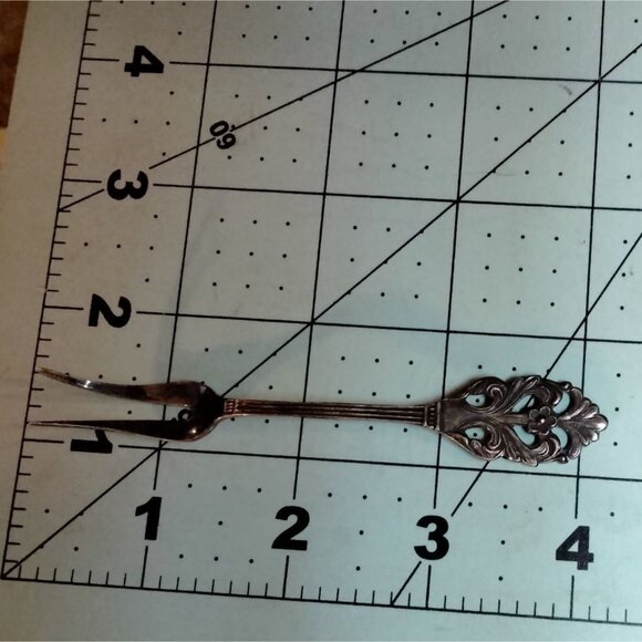 International Trading Condiment Fork Vintage Silver Swedish Ornate - Picture 3 of 6